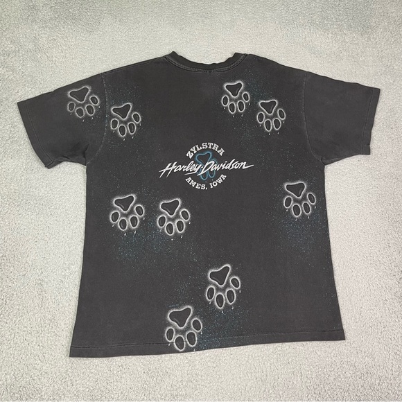 Vintage 90s Harley Davidson AOP T-shirt - Picture 5 of 5